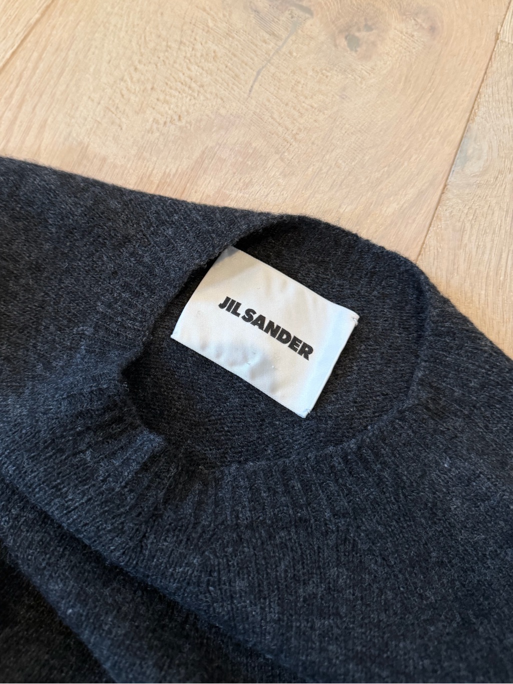 Jil Sander Black Crewneck Wool Sweater